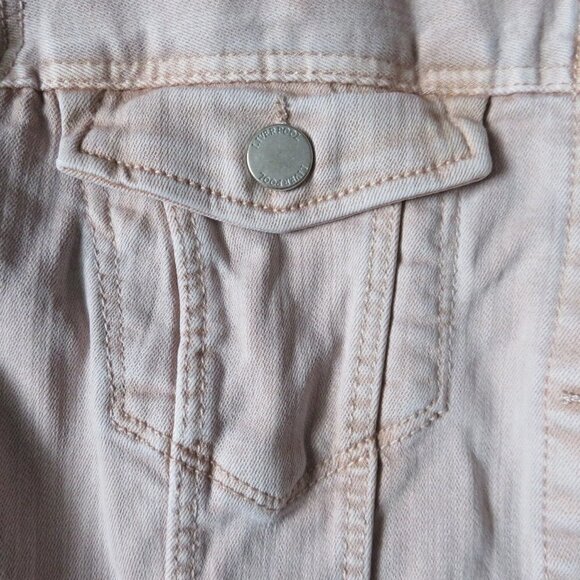 Liverpool Blush Temma Stretchy Blush Pink Denim Jean Jacket Womens Size S - Picture 7 of 12